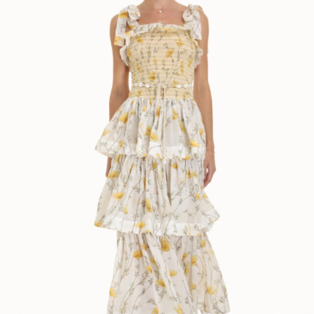 Zimmermann Jeannie Tie Shoulder Dress